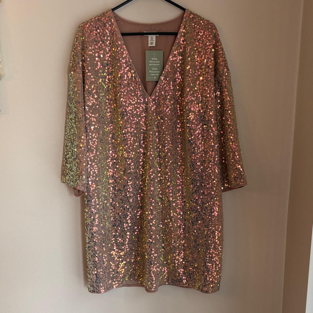 H&M Pink Sequin Mini Dress